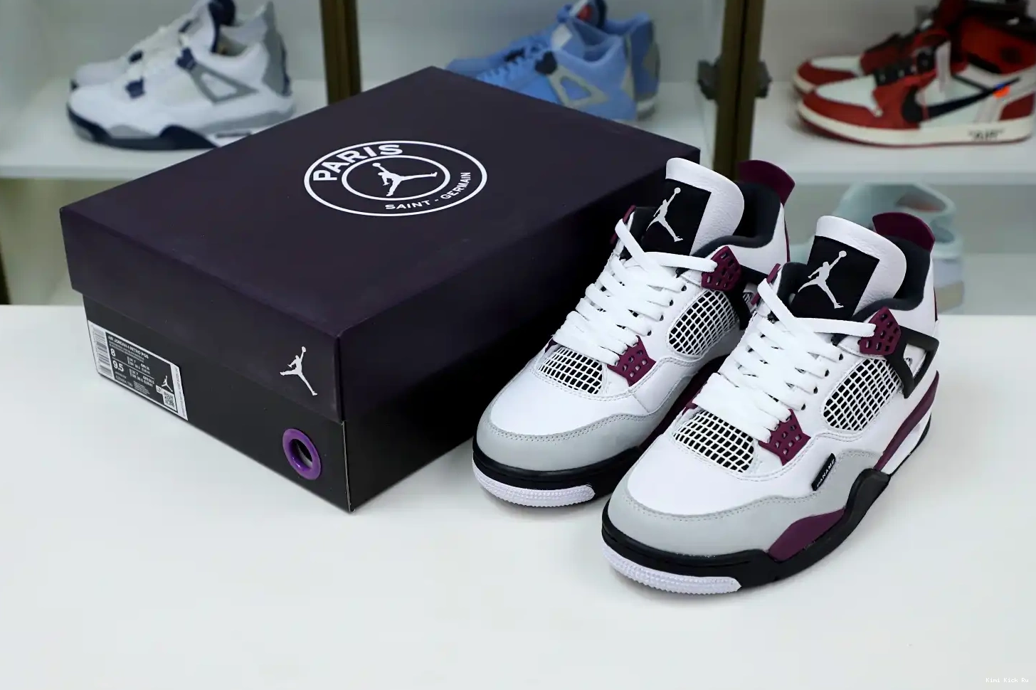 Kimikick X JORDAN 'BORDEAUX' AIR 4 PARIS RETRO SAINT-GERMAIN AIR JORDAN 0729